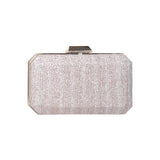 Striped Evening Clutch Bag Wedding Party Wallet Chain Shoulder Purse