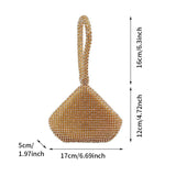 Glitter Triangle Clutch Bag Rhinestone Handbag