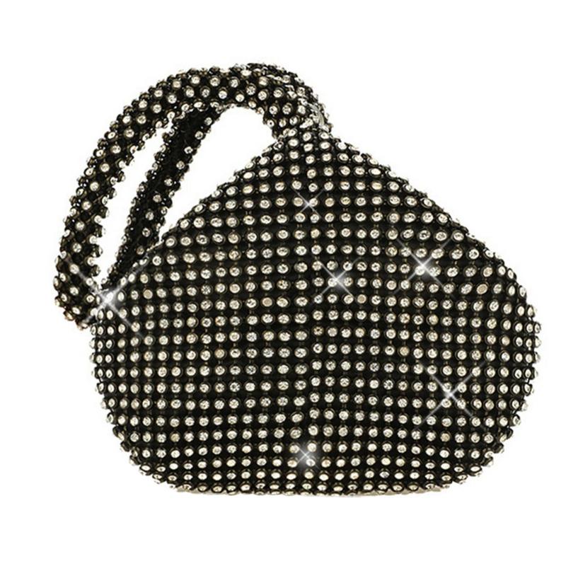 Glitter Triangle Clutch Bag Rhinestone Handbag