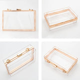 Clear Acrylic Crossbody Purse with Chain Shoulder