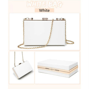 Clear Acrylic Crossbody Purse with Chain Shoulder