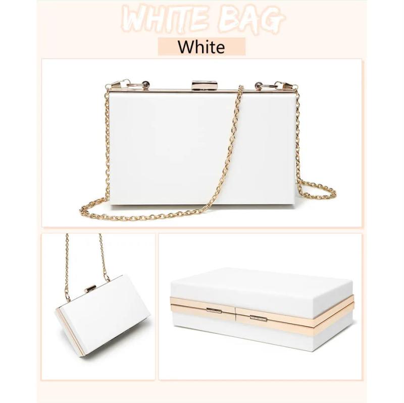 Clear Acrylic Crossbody Purse with Chain Shoulder
