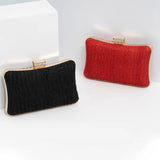 Women Diamond Fold Evening Clutch Bags Wedding Banquet Shoulder Bags