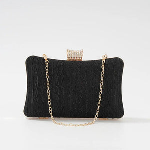 Women Diamond Fold Evening Clutch Bags Wedding Banquet Shoulder Bags