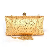 Diamond Purple Clutches Women Clutch Bag Crystal Evening Bags With Chain