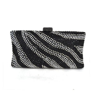 Diamond Purple Clutches Women Clutch Bag Crystal Evening Bags With Chain