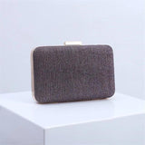 Striped Evening Clutch Bag with Chain Wedding Dinner Purse