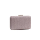 Striped Evening Clutch Bag with Chain Wedding Dinner Purse