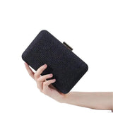 Striped Evening Clutch Bag with Chain Wedding Dinner Purse