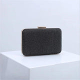 Striped Evening Clutch Bag with Chain Wedding Dinner Purse