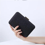 Striped Evening Clutch Bag with Chain Wedding Dinner Purse