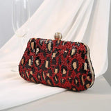 Vintage Leopard Print Evening Bag Handbag Makeup Phone Purse Clutch