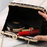 Vintage Leopard Print Evening Bag Handbag Makeup Phone Purse Clutch