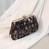 Vintage Leopard Print Evening Bag Handbag Makeup Phone Purse Clutch