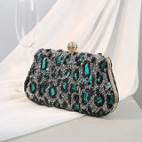 Vintage Leopard Print Evening Bag Handbag Makeup Phone Purse Clutch