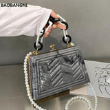 Marble Acrylic Evening Clutch Bag Vintage Messenger Handbag