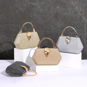 Bling Mesh Rhinestone Clutch Party Purse Chain Shoulder Bag Evening Bag B486