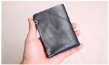 Vintage Hand-Stitched Leather Men's Small Wallet