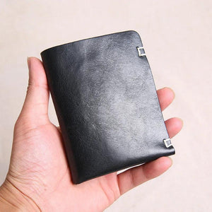 Vintage Hand-Stitched Leather Men's Small Wallet
