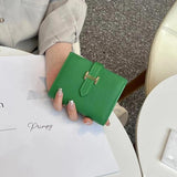 JCCS Leather Wallet Men Women Short Purse Money Bag Pocket Ladies