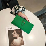 JCCS Leather Wallet Men Women Short Purse Money Bag Pocket Ladies