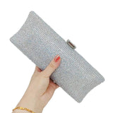 Chaliwini PINK Clutch Bags Crystal Rhinestone Evening Bags Long Wedding