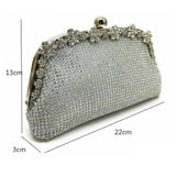 Diamonds Chain Evening Bag Silver Wedding Bags For Bride Women