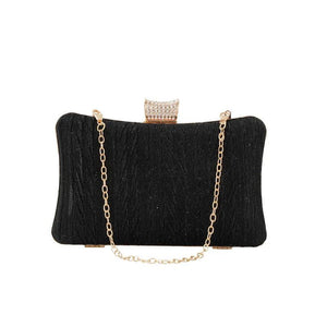 Women's Diamond Evening Clutch Bag Wedding Party Chain Wallet