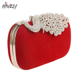 Diamond Peacock Clutch Bag for Wedding Party