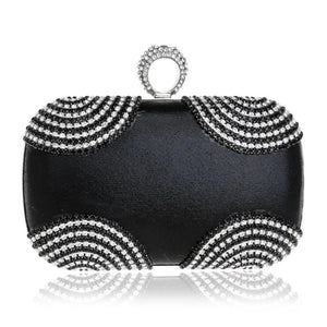 Bridal Small Cluth With Chain Shoulder Handbag Diamonds Evening Bag