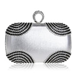 Bridal Small Cluth With Chain Shoulder Handbag Diamonds Evening Bag