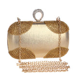 Bridal Small Cluth With Chain Shoulder Handbag Diamonds Evening Bag