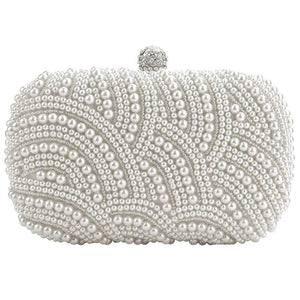 Beaded Clutch Bag Party Bridal Handbag Wedding Evening Purse