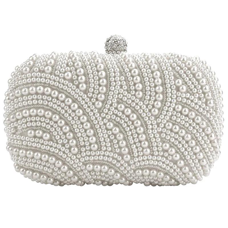 Beaded Clutch Bag Party Bridal Handbag Wedding Evening Purse