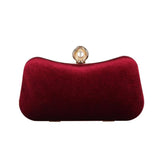 Velvet Clutch Bag Wedding Party Evening Purse