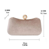 Velvet Clutch Bag Wedding Party Evening Purse