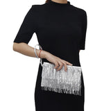 Sequins Evening Clutch Bag Tassel Small Handbag Party Bag Women Purse Wallet
