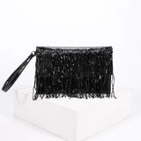Sequins Evening Clutch Bag Tassel Small Handbag Party Bag Women Purse Wallet