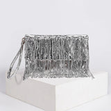 Sequins Evening Clutch Bag Tassel Small Handbag Party Bag Women Purse Wallet