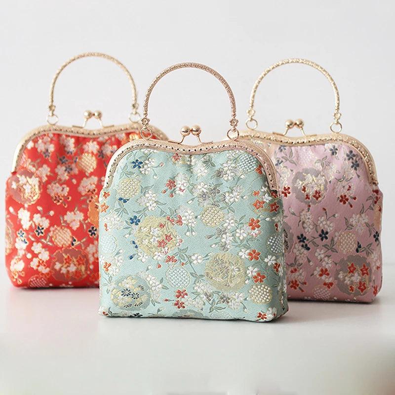 Floral Shoulder Bag With Handle DIY Purse Pack