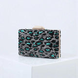 Leopard Sequin Wallet Clutch Purse Shoulder Bag