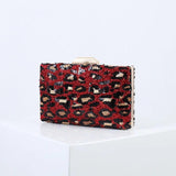 Leopard Sequin Wallet Clutch Purse Shoulder Bag