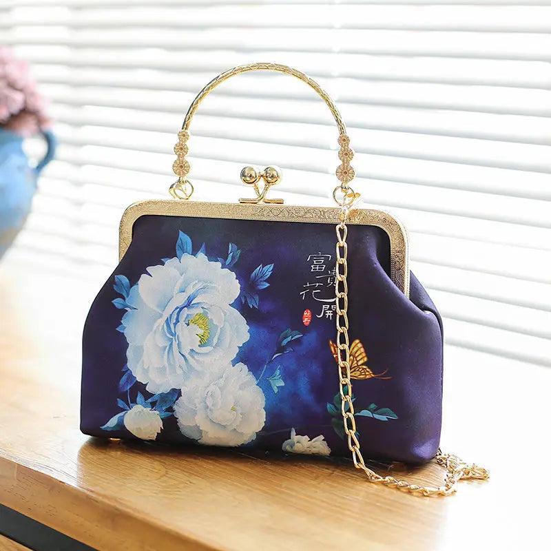 Embroidery Floral Evening Bag Chinese Style Handbag Party Clutch