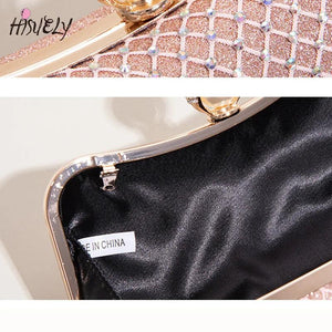 Rhinestone Dinner Clutch Bag, Diamond-Studded Shoulder Messenger Bag