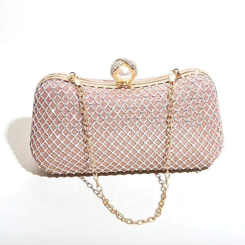 Rhinestone Dinner Clutch Bag, Diamond-Studded Shoulder Messenger Bag