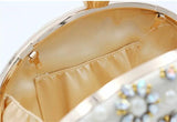 Women Diamond Flowers Clutch Bags Silk Single Side Mini Egg S