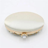 Women Diamond Flowers Clutch Bags Silk Single Side Mini Egg S