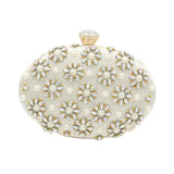 Women Diamond Flowers Clutch Bags Silk Single Side Mini Egg S