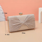 Crystal Flower Clutch Bag Bow Women's Handbags Wedding Party Purse 4 Colors