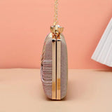 Crystal Flower Clutch Bag Bow Women's Handbags Wedding Party Purse 4 Colors
